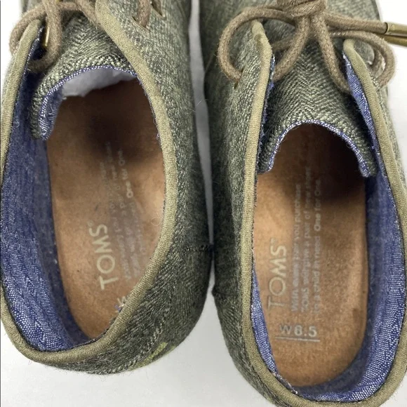 Women's TOMS Herringbone Wedge size 6.5 - Picture 7 of 9